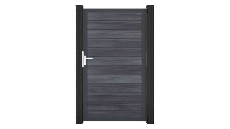 planeo Gardence Strong - Porta universale BPC Grigio pietra coex con telaio in alluminio antracite
