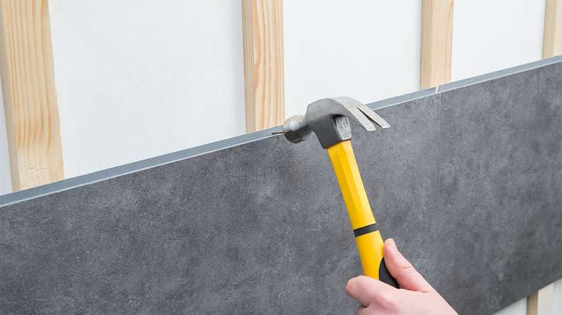 Rivestimento murale in plastica - planeo StrongWall - Cemento leggero