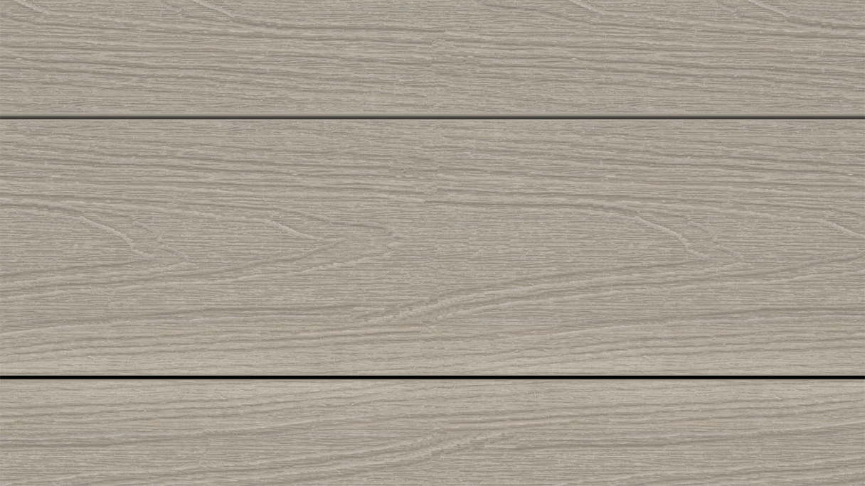 planeo UNIDeck - Listello per terrazza rivestito in WPC CoEx, grigio chiaro, 3 m - strutturato/liscio spazzolato