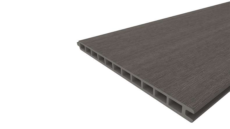 planeo INFINITY XL-Board - recinzione a innesto WPC CoEx grigio scuro 176 x 183