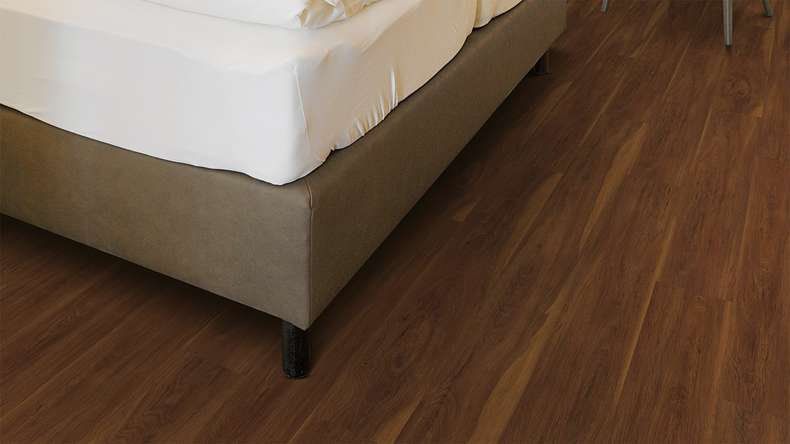 planeo Vinile rigido a incastro - FlexCore 55 Noce medio | Isolamento acustico integrato (plfc-5350FS55)