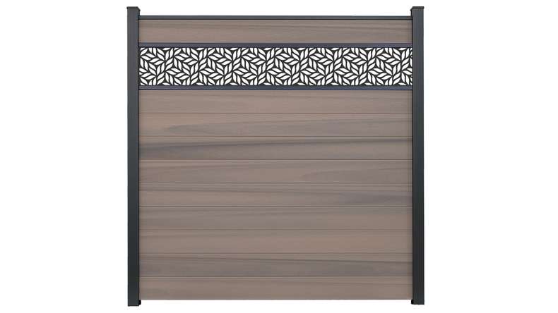 planeo Gardence Strong - recinzione a innesto BPC Leafs Bi-Color co-ex 180 x 180 cm