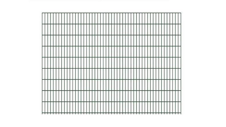 Recinzione a doppia maglia luce 6/5/6 RAL 6005 verde muschio Altezza - 1830 x 2510 mm