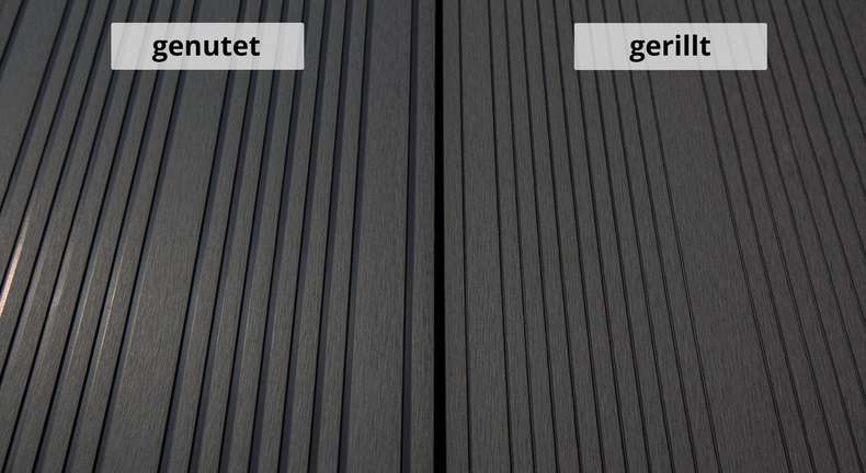 planeo TitanWood - XL hollow composite decking Decking 4m grigio scuro
