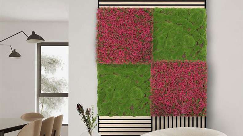 pannello acustico planeo - MixWall Moss Mood Forest Green Bulk 52 x 52 cm | Art Moss (PLMW-20211C)