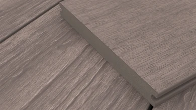 planeo MAXLine Antique - Decking XL rivestito in WPC CoEx massiccio - grigio 3m rustico strutturato/liscio spazzolato