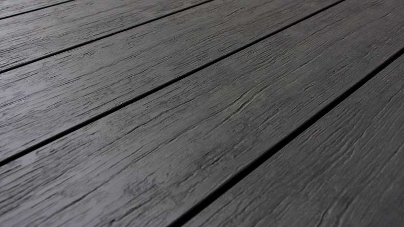 planeo TitanWood - Tavola massiccia 5m grigio scuro anticato invecchiato/spazzolato