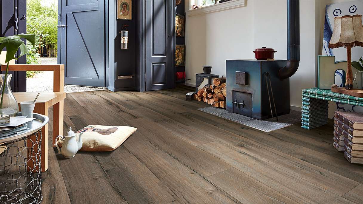 MEISTER design flooring MeisterDesign. next DD 500 S - 06986 Legno vecchio rovere grigio argilla | Isolamento acustico integrato Impact (400054-1287220-06986)