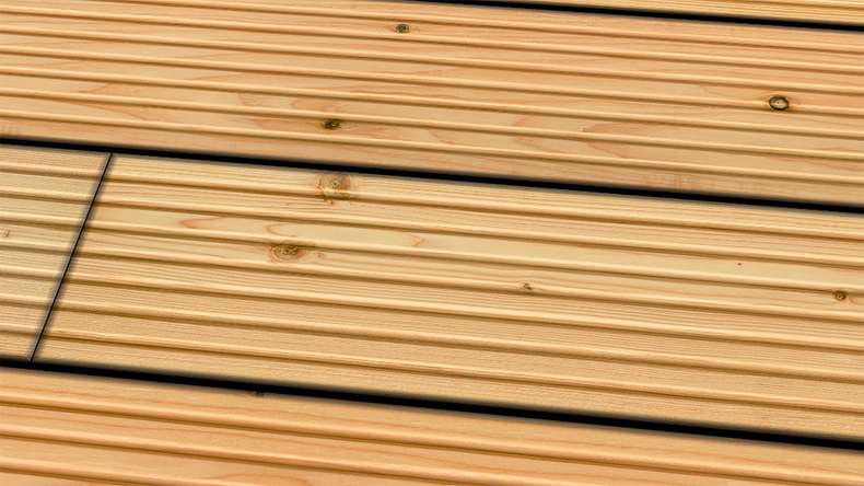 Decking in legno TerraWood - abete Douglas canadese - scanalato / scanalato