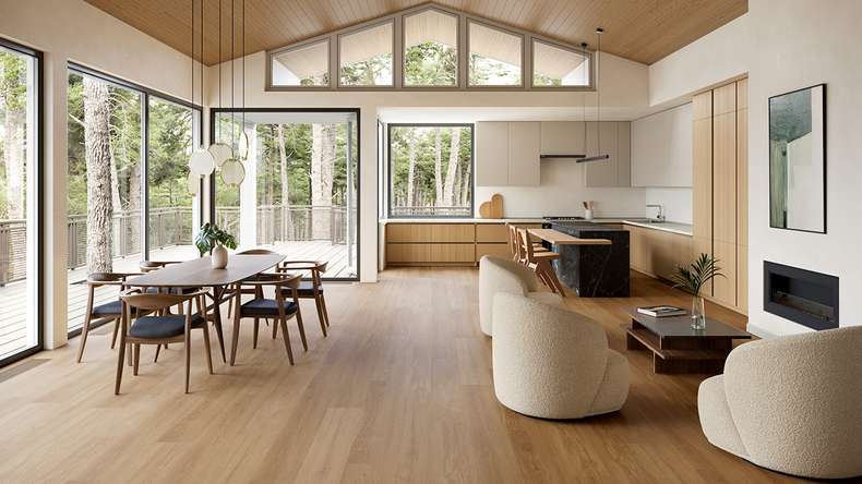 planeo WPC Vinile ad incastro - PUREtec MAX 70 EIR Rovere chiaro caldo | Isolamento acustico integrato (RP-A50-8)