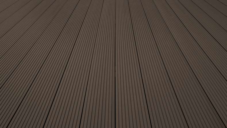 TitanWood set completo 5m struttura a listello cavo scanalato marrone scuro 55,5m² incl. alluminio-UK