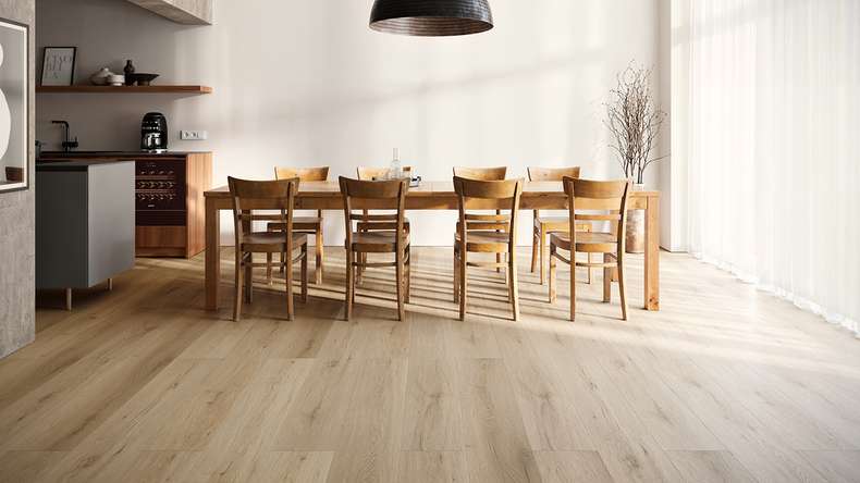 planeo Rigid Klick Vinyl - SolutionX 2in1 BigSize Noble Oak 1,83m lange XL Diele | Trittschalldämmung integr. (ECF-BS-88)