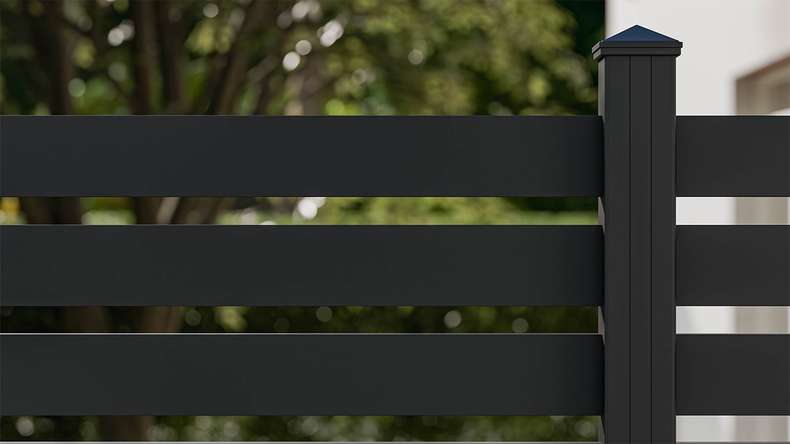 planeo Gardence Metallic Edge - Recinzione da giardino in alluminio quadrata antracite | DB703