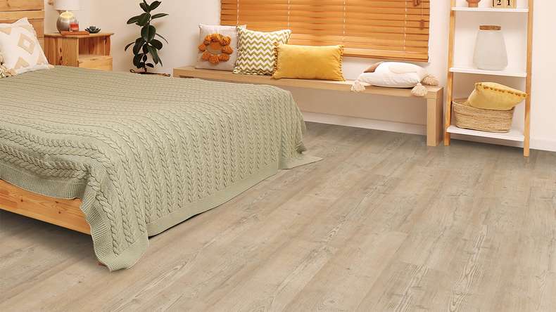 planeo Vinile rigido a incastro - FlexCore 30 Rovere biscotto | Isolamento acustico integrato (plfc-5101FS30)