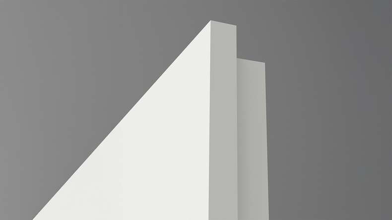 porta interna planeo design VELA Kado 3O laccato bianco 9010 bordo angolare | laccato - 1985 x 610|735|860|985 mm