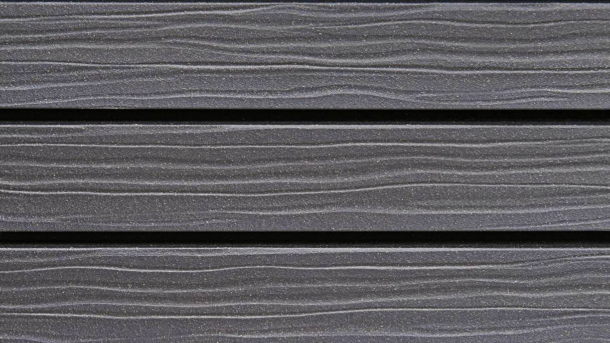 planeo Fassado - WPC rivestimento facciata a fasce romboidali Prime grigio basalto Piccolo 6 m
