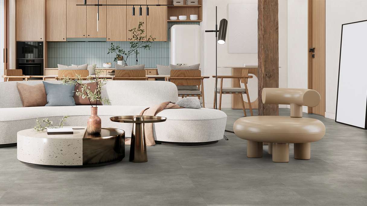 Gerflor Klick Vinyl - Senso Premium Rigid Acoustic Pepper taupe | Isolamento acustico integrato (39480889)