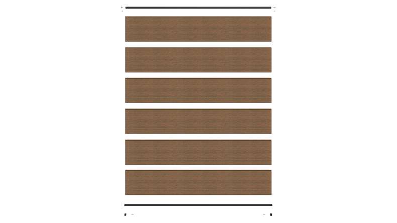 planeo INFINITY XL-Board - Recinzione a innesto WPC CoEx Burma Teak 176 x 183