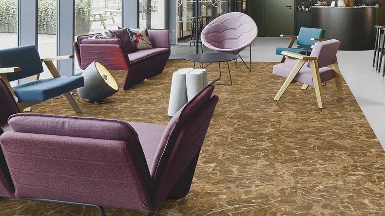 Forbo Allura Materiale 55 Vinile adesivo - Marmo ocra (636782DR5_con)