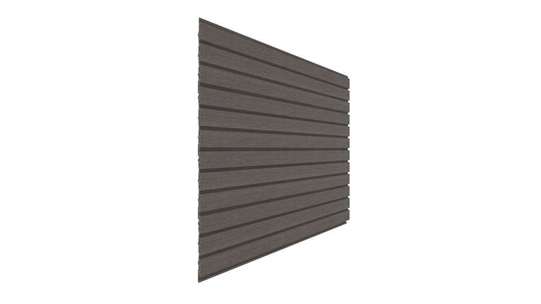 planeo DesignPro - Rivestimento per facciate in WPC, grigio scuro, 2900 x 175 mm