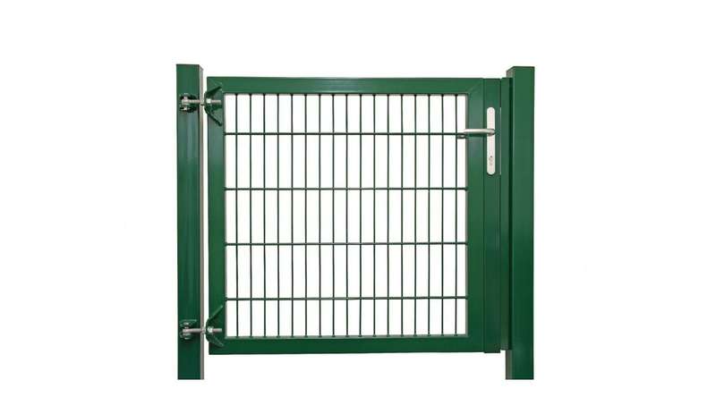 Porta universale pesante a 1 pannello verde muschio inclusi i pali della porta