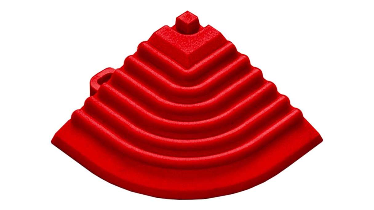 Modulo angolare planeo per piastrelle a incastro 40 x 40 cm - rosso