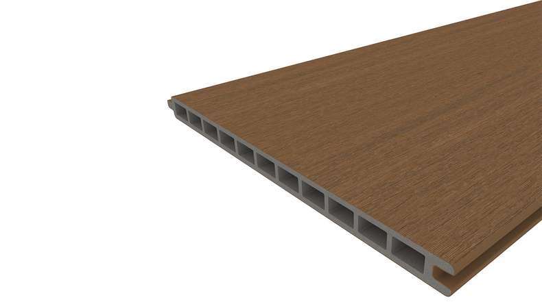 planeo INFINITY XL-Board - Recinzione a innesto WPC CoEx Burma Teak 176 x 183