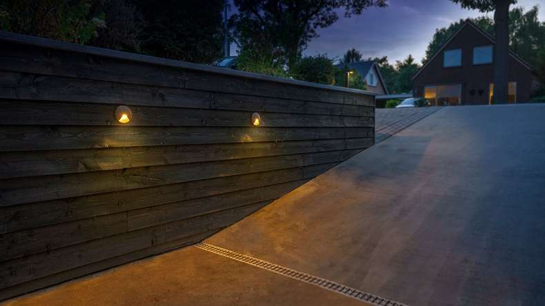 planeo illuminazione giardino 12V - Applique a LED Kuma a parete Alu - 6W 294Lumen