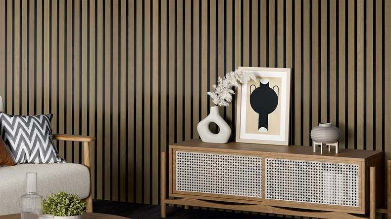 Skaben Pannelli acustici SilentWall Comfort - Rovere rustico - 250 x 30 cm