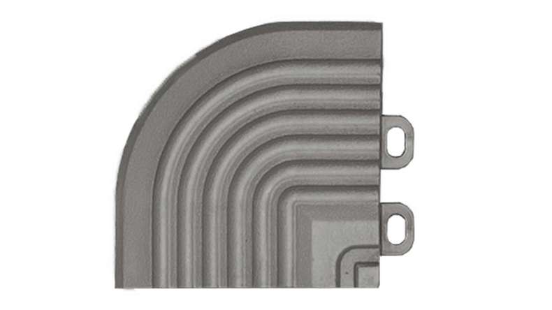 planeo Eckteil für 40 x 40 cm Klickfliesen - dunkelgrau