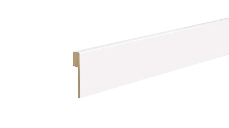 Listello di copertura per piastrelle MDF 16x100x2500 mm, bianco Modern 10 x 70 mm