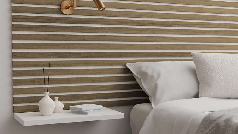 Skaben Pannelli acustici SilentWall Easy-Sticks - Rovere rustico - 250 x 3,45 cm