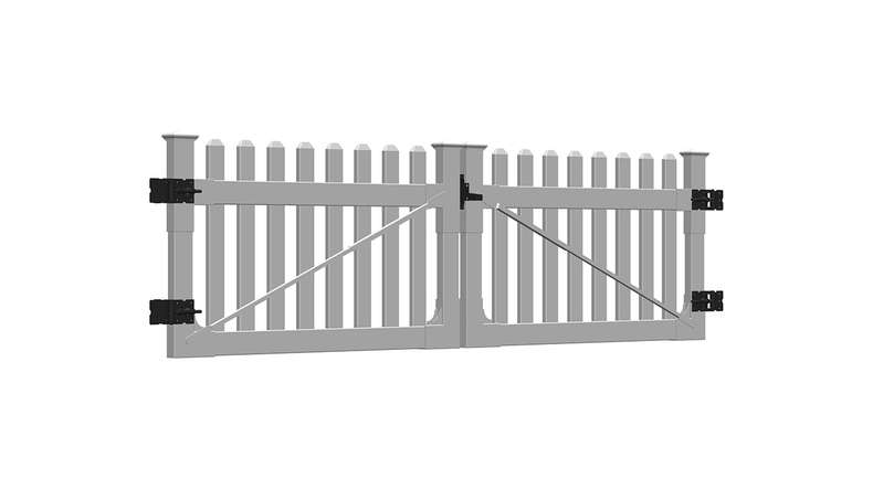 planeo Privara - Cancello per giardino in PVC bianco - resistente ai raggi UV | 300 x 80 cm