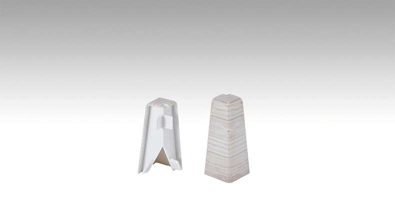 MEISTER angolo esterno per battiscopa profilo 3 PK 2014 rovere bianco (800015-02-02014)