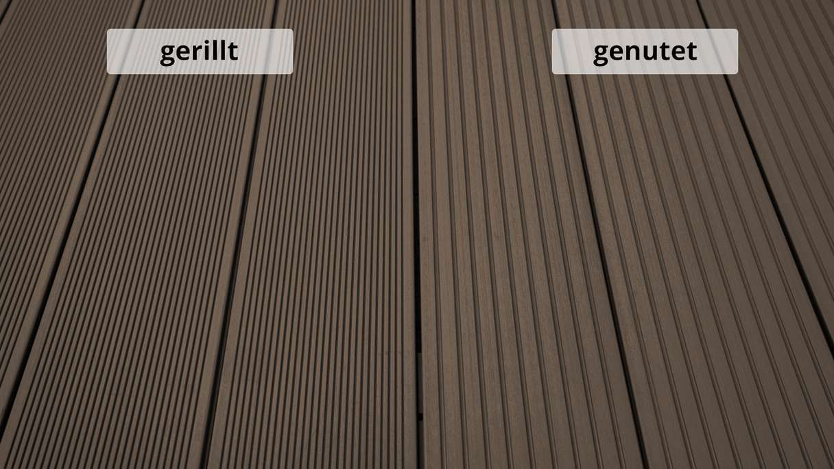 TitanWood set completo 5m struttura a listello cavo scanalato marrone scuro 55,5m² incl. alluminio-UK
