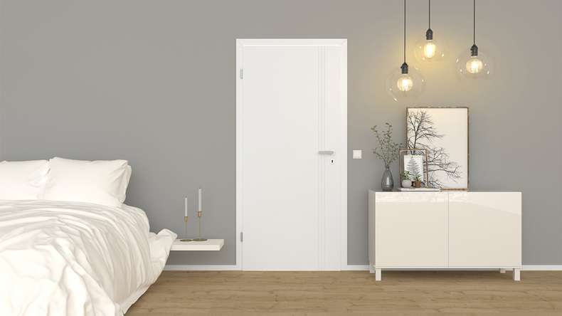porta interna di design planeo PUREA Vivo 6 laccato bianco 9003 design edge | laccato - 1985 x 610|735|860|985 mm