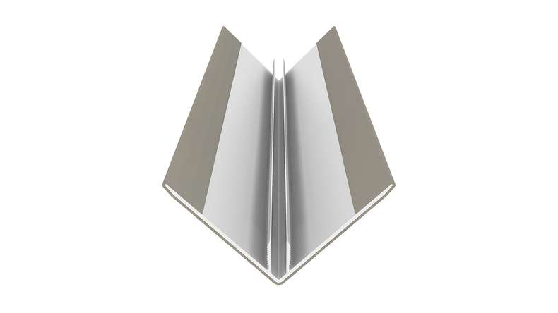 planeo LINEA - Profilo angolare esterno in alluminio CoEx, grigio chiaro, 3000 x 66 x 66 mm
