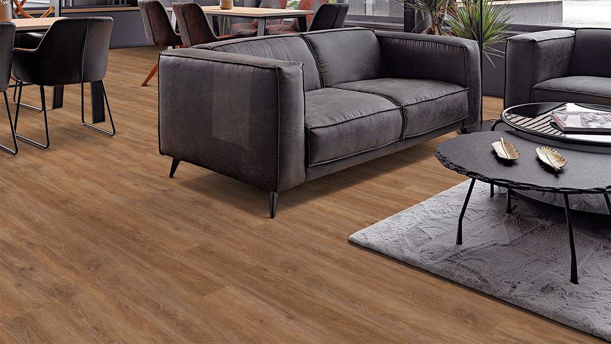 planeo Vinile rigido a incastro - FlexCore 55 Chocolate Oak | Isolamento acustico integrato (plfc-5145FS55)