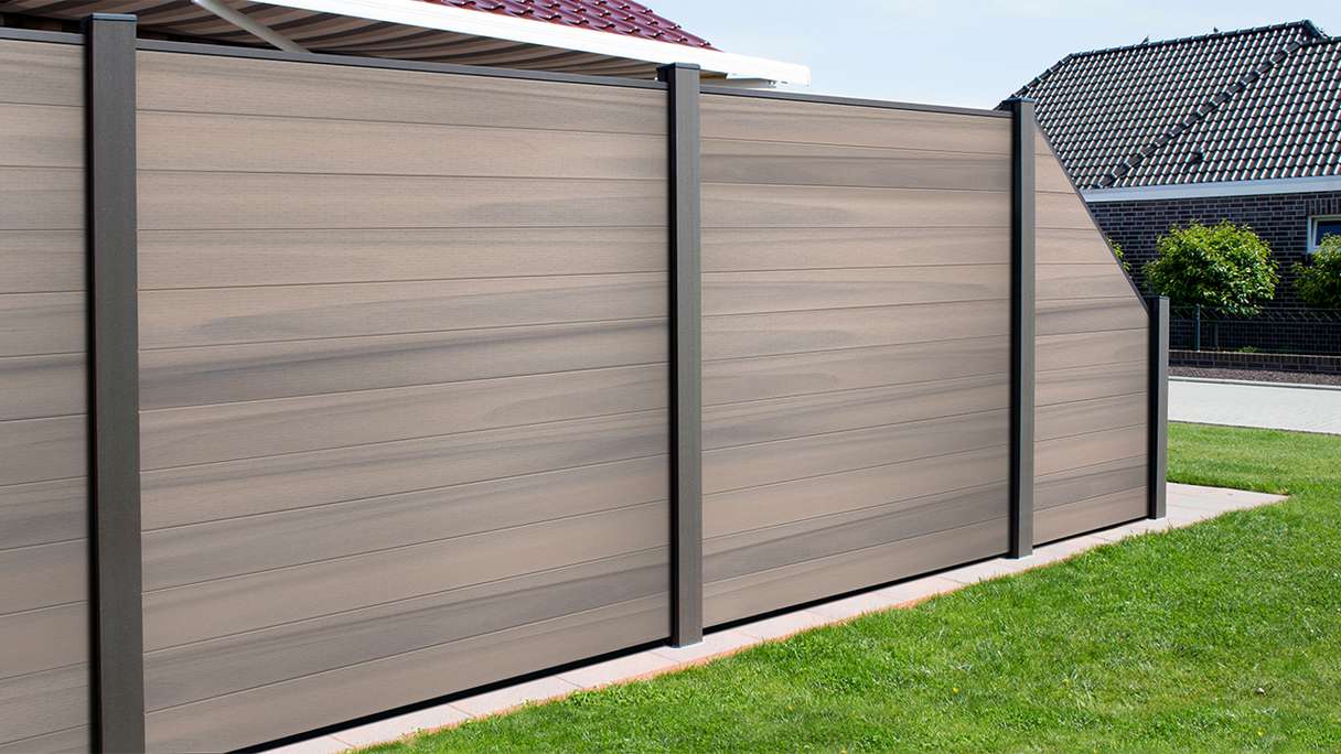 planeo Gardence Strong - Recinzione in BPC quadrato Bicolore co-ex