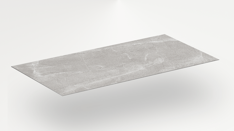 Rivestimento murale planeo in SPC - CeraRock Tile Light Grey Marble XL 280 x 117,5 cm