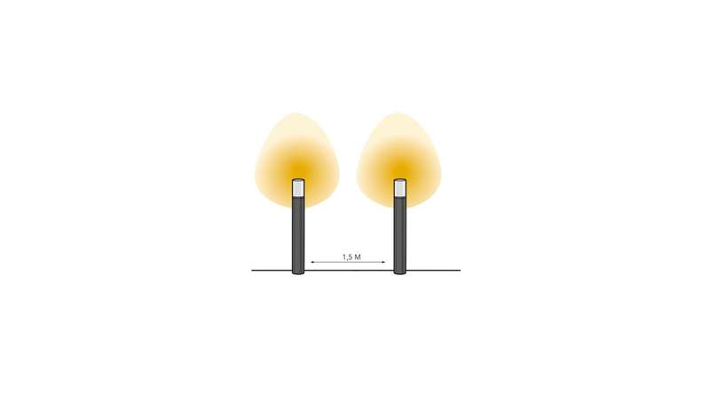 planeo illuminazione giardino 12V - luce stand LED Oberon Hi luce stand H 660 mm - 4W 400Lumen
