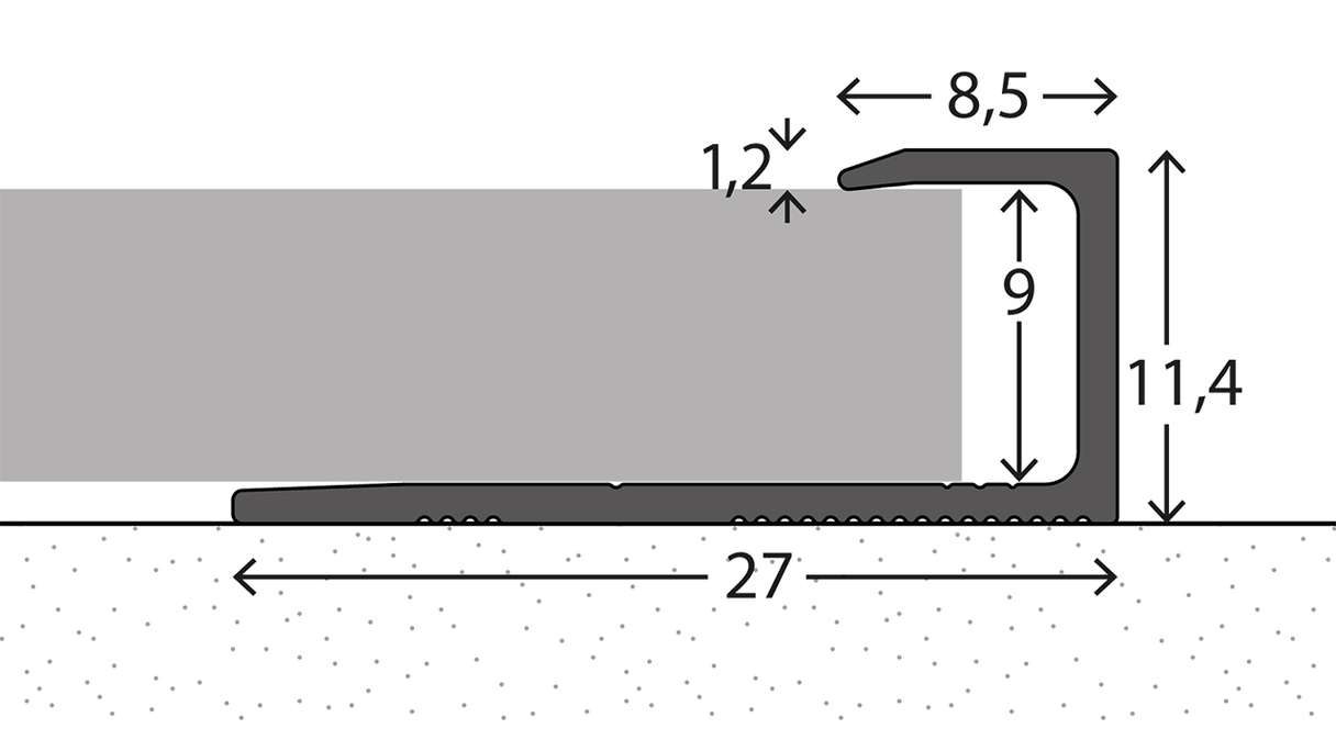 profilo terminale planeo 251 - 270 cm