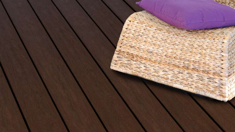 planeo pavimenti WPC - tavola per decking castagno massiccio 2,70m - in rilievo