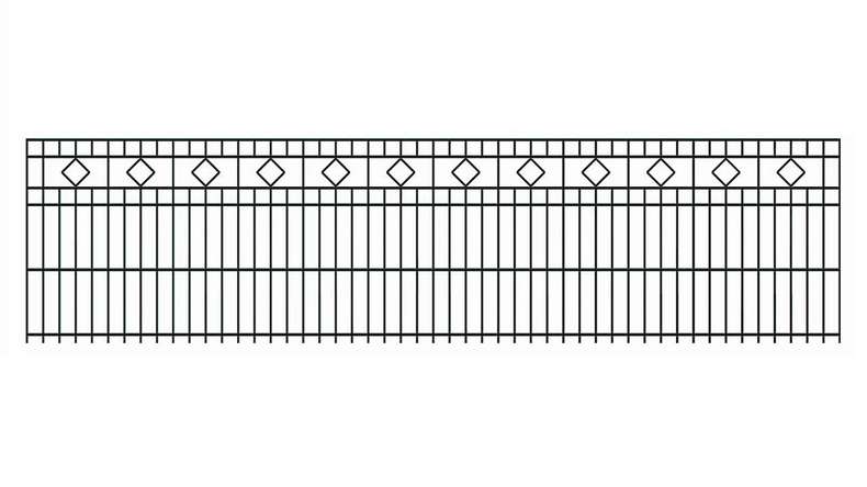recinzione decorativa planeo a doppio binario quadrato 6/6/6 RAL 7016 antracite
