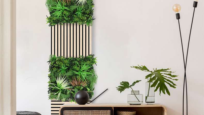 pannello acustico planeo - MixWall Leaf Mood Exotic Mixed Flora 52 x 52 cm | pianta artificiale (PLMW-71111)