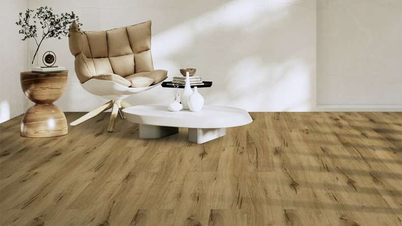 Gerflor Klick Vinyl - Senso Premium Rigid Acoustic Bambi fauve | Isolamento acustico integrato (40441629)