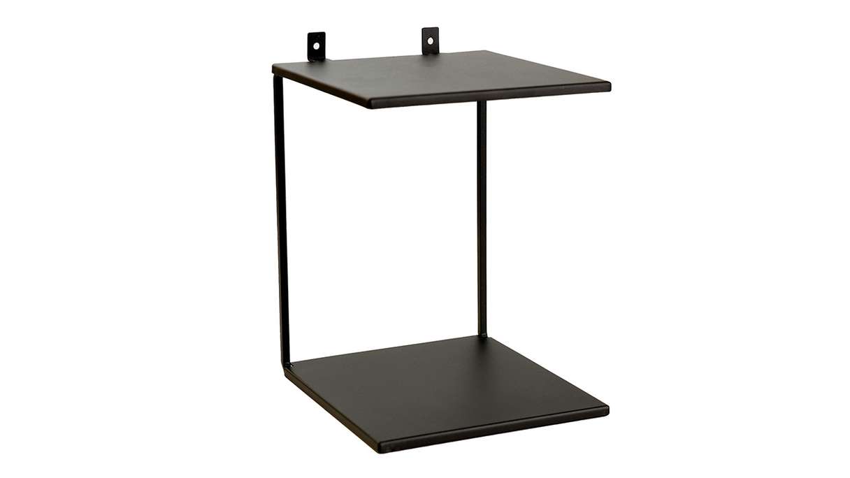 scaffale doppio planeo - nero incl. viti