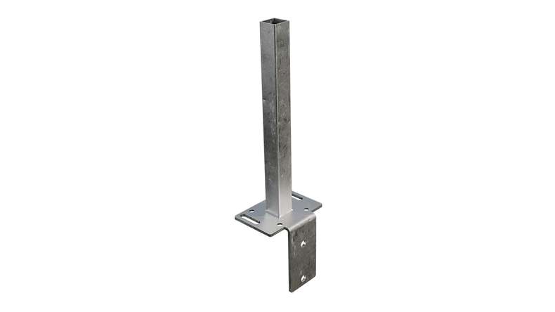 planeo Gardence Metallic - GJ 49 Staffa a L 16 x 12 x 40 cm per tassellatura con adattatore di montaggio integrato e viti svasate M8 x 35 mm