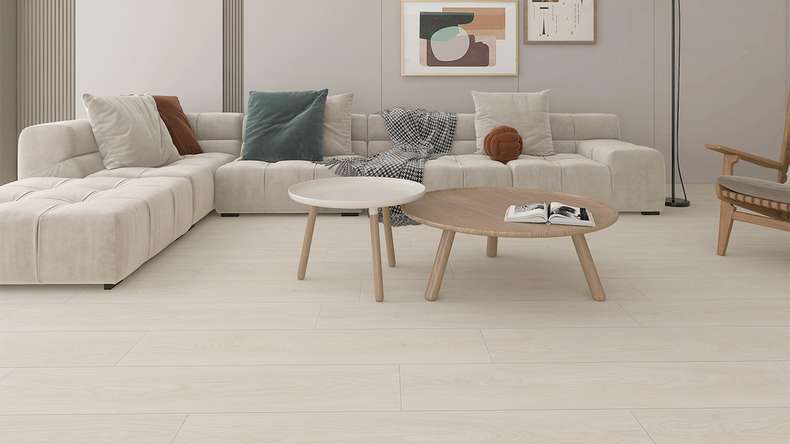 planeo Vinile rigido a incastro - Cream Oak | Isolamento acustico integrato (KR-SOP-2)