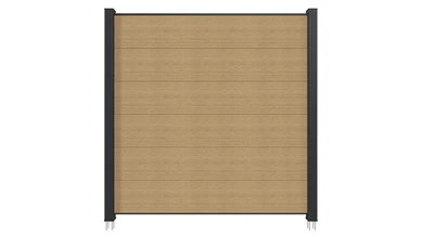planeo INFINITY XL-Board - recinzione a innesto WPC CoEx sabbia 176 x 183